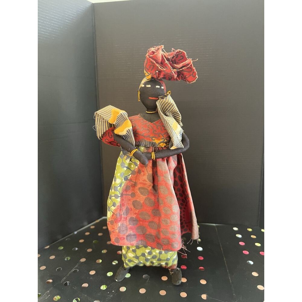 African fabric doll